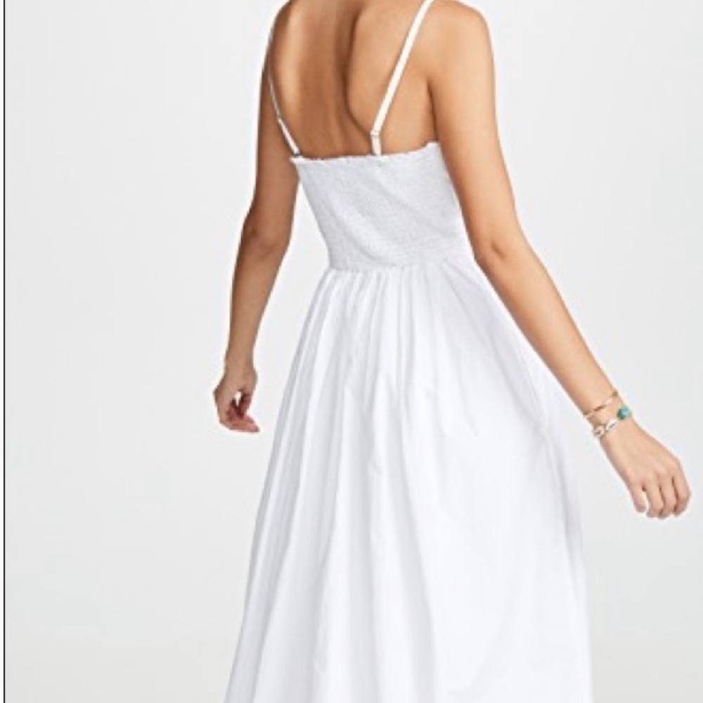 Free People Lilah White Pleated Midi Tube Dress Size Large - Picture 6 of 15